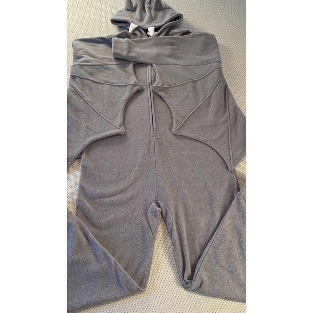 Old Navy Unisex Gray Fleece Bat Costume Hooded Wings Winter Warm One Piece Small